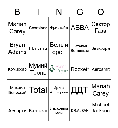 Bingo party от Кристины Подберецкой Bingo Card