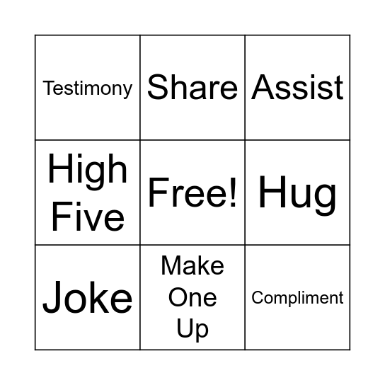 Kindness BINGO Card