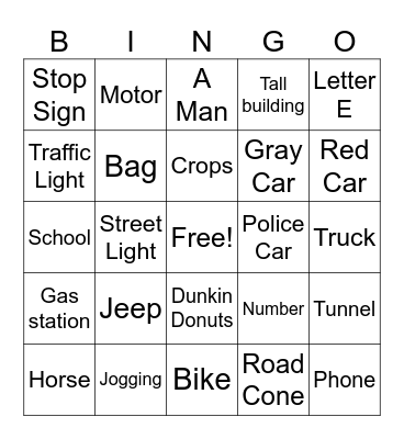 Duggong Bingo Card