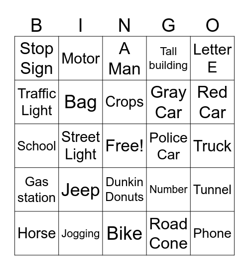 Duggong Bingo Card