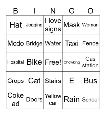 Ubas Bingo Card