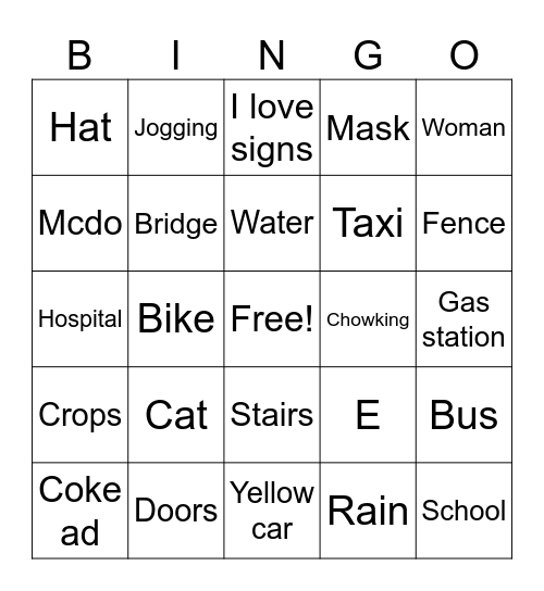 Ubas Bingo Card