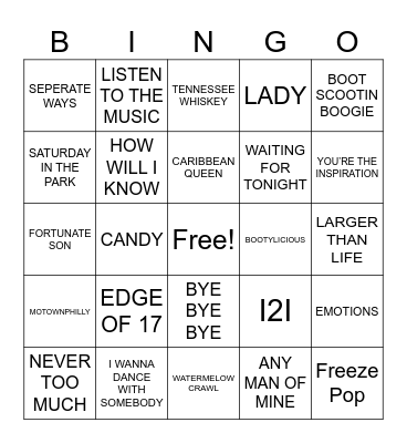 Ultimate Mix Tape Bingo Card