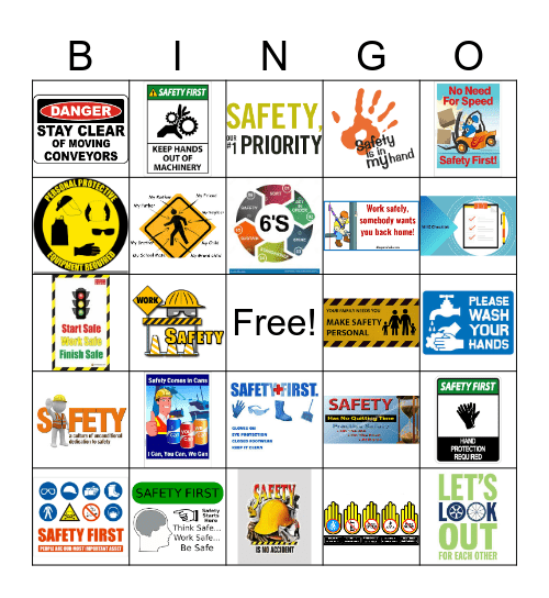 THINKING SAFETY Bingo Card