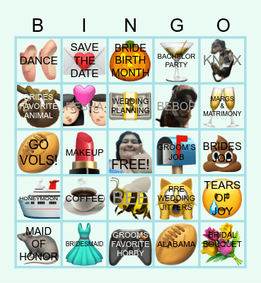 💍Bride💍 Bingo Card