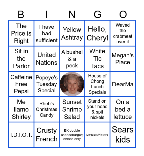 Gram Bingo! Bingo Card
