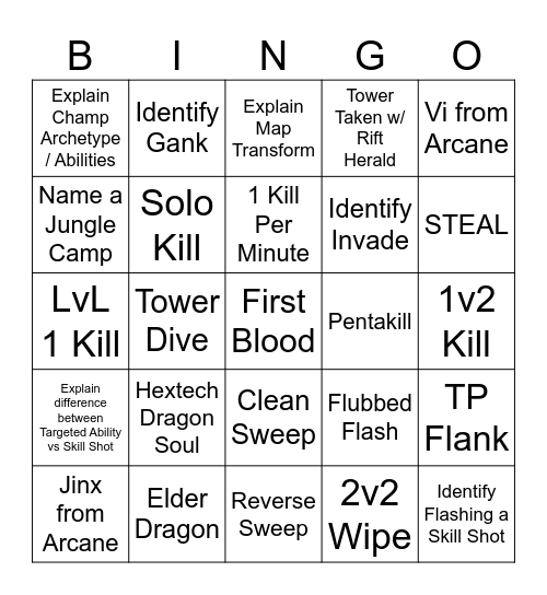 Bingo v2 Bingo Card