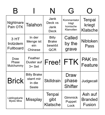NAWCQ Bingo Card