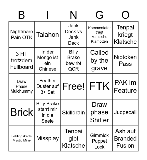 NAWCQ Bingo Card