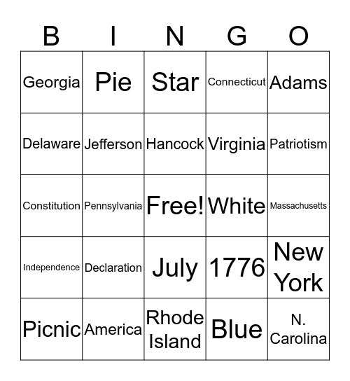 FREEDOM BINGO Card