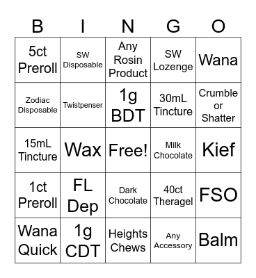 Sales Bingo Card