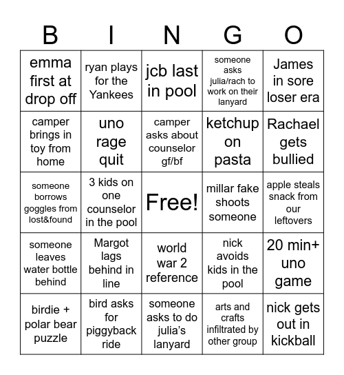 the trials of 2nd grade part 2 Bingo Card