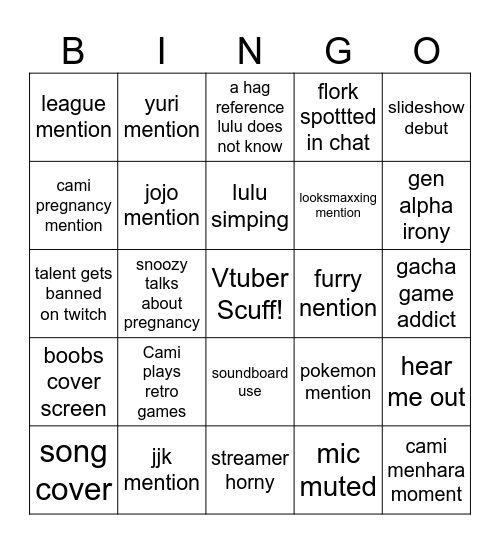 Nexsauce debut card Bingo Card