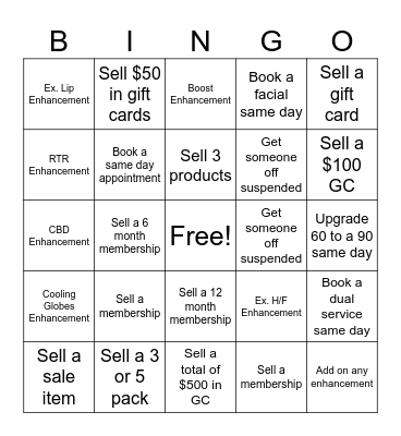 End Of Summer Bingo Card