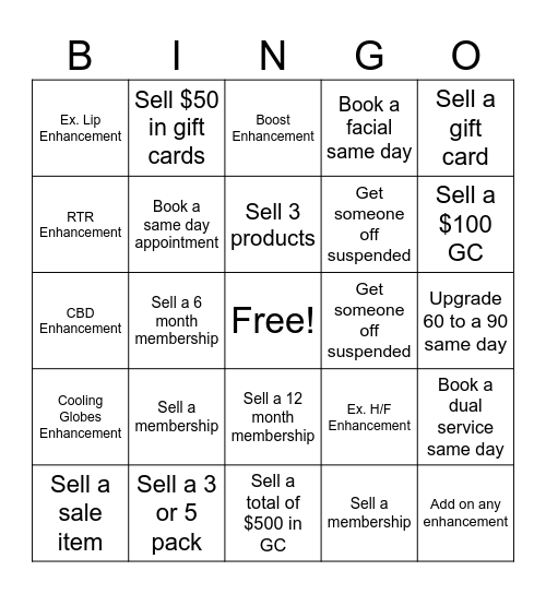 End Of Summer Bingo Card