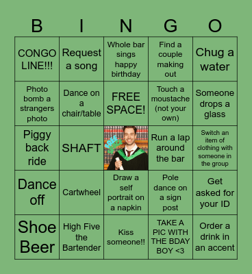 DAYTON'S BIRTHDAY BAR BINGO Card