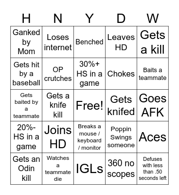 Leem Bingo Card