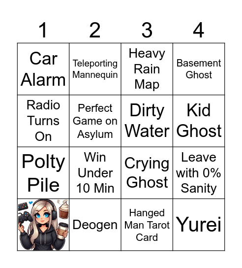 Late Night Gamer Bingo Card