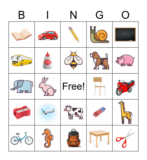 Test Name Bingo Card