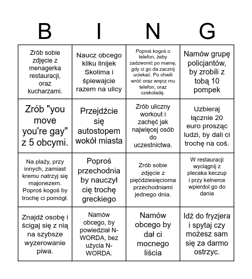 NEXI GRECJA21154 Bingo Card