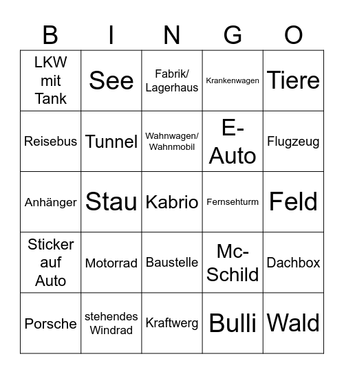 Auto Bingo Card