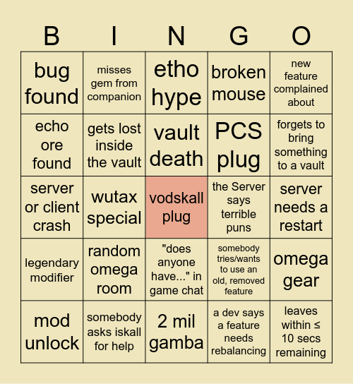 VHSMP DAY 2 BINGO Card