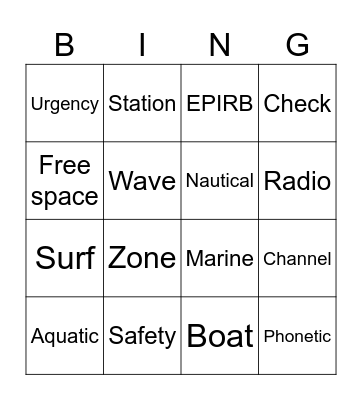 Year 10 Aquatic Practice Bingo Card
