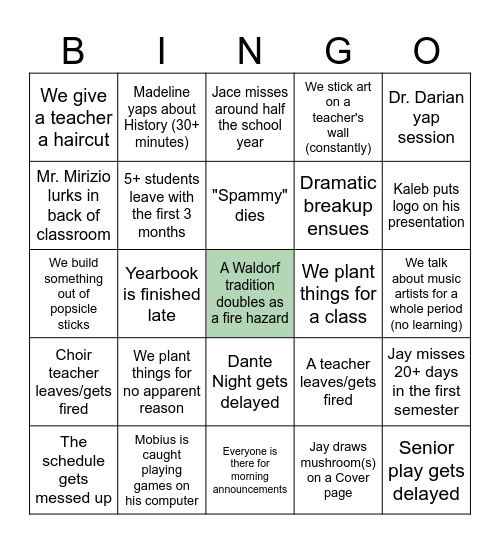 DMHS 2024-2025 BINGO Card