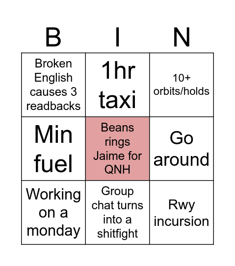 PB24 Monday Mayhem Bingo Card
