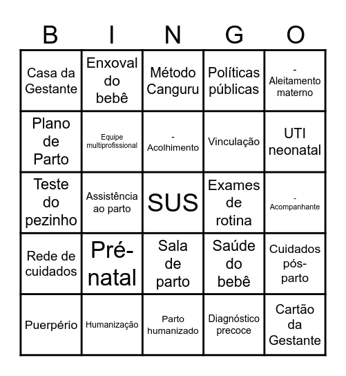 REDE CEGONHA Bingo Card