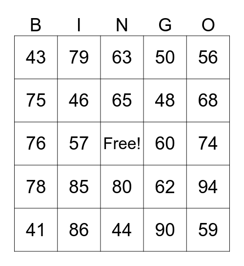 Arveal HitS Bingo! Bingo Card