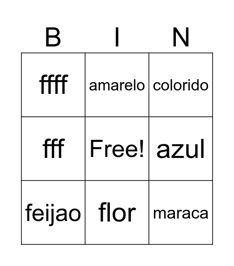 teste Bingo Card