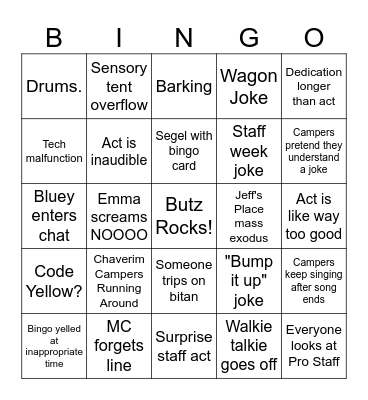 Oconomo-Bingo 2024 Bingo Card