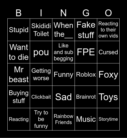 LankyBox Bingo Card