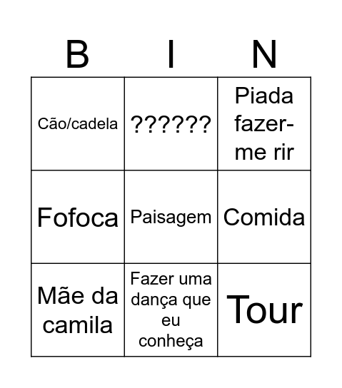 24 horas- Camila Loures Bingo Card