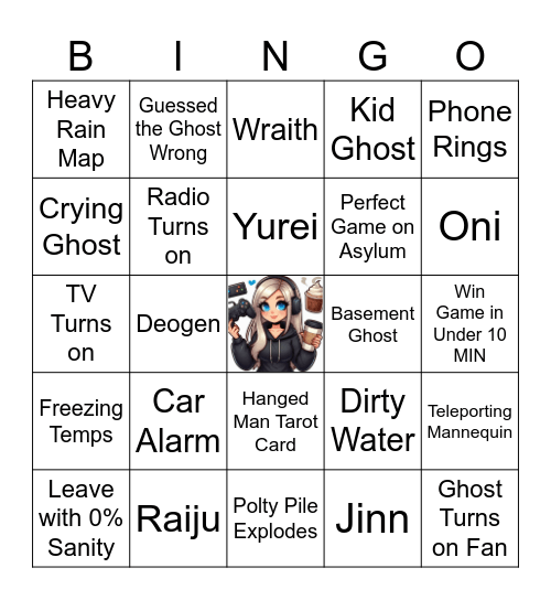 Late Night Gamer's Bingo Card