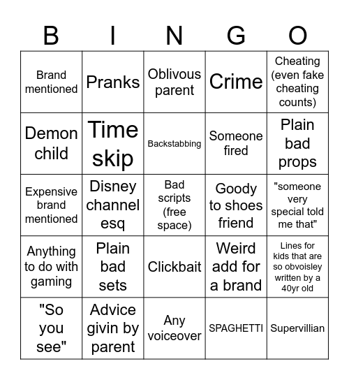 Dhar mann bingo (peachyfrog version) Bingo Card