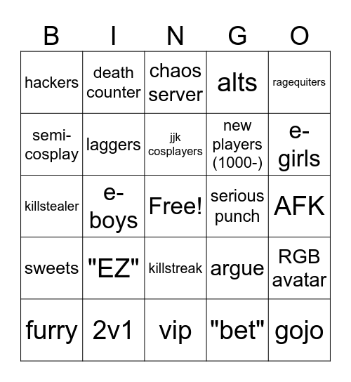 the strongest bingo Card