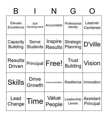 LEAD with IMPACT Bingo Card