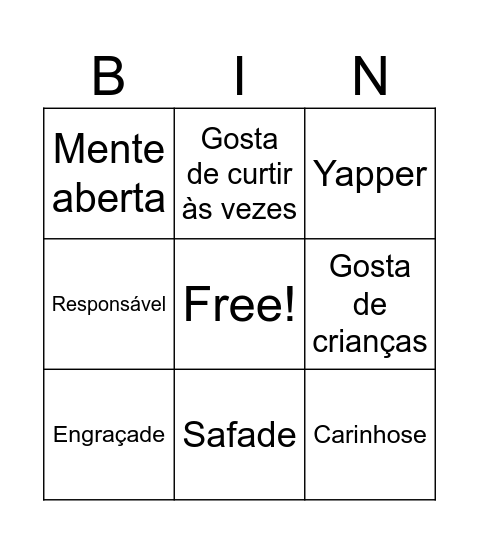 Bingo: Yumi's lover Bingo Card