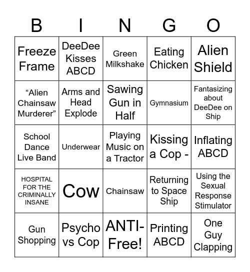 Voyage of the Rock Aliens - Round 2 Bingo Card