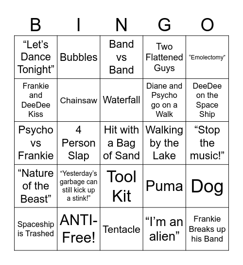 Voyage of the Rock Aliens - Round 3 Bingo Card