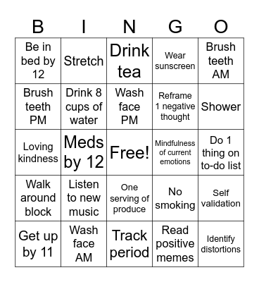 Have a Good Day :) Bingo Card