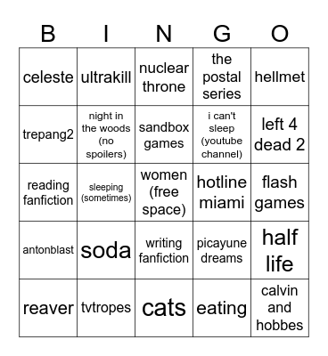 how many interests do you share with nia Bingo Card