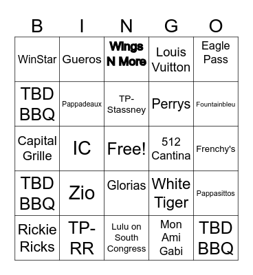 Cecil's Emancipation Bingo Card