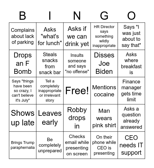 CCMT Bingo Card