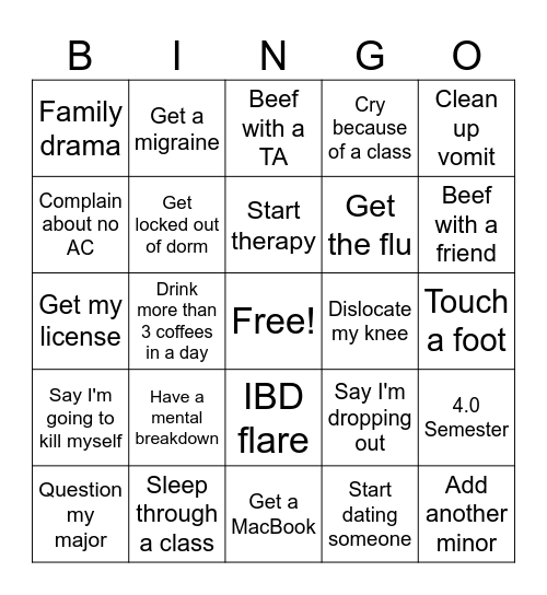 AU24 Blake's Bingo Card