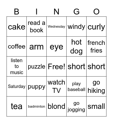 Final Bingo Card