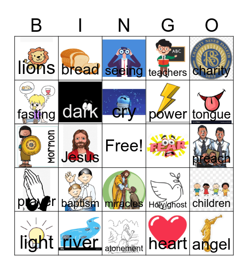 Book of Mormon Bingo Card