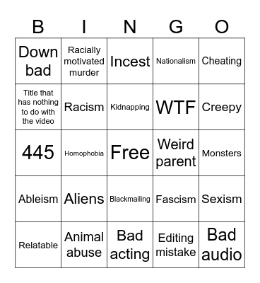 A Tomorrow's Teachings bingo card Bingo Card